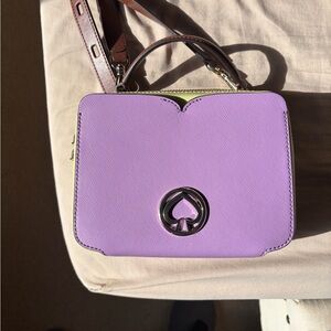 Kate Spade Lavender Mini Bag with Brown Strap